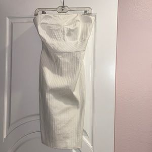 Trina Turk white strapless dress
